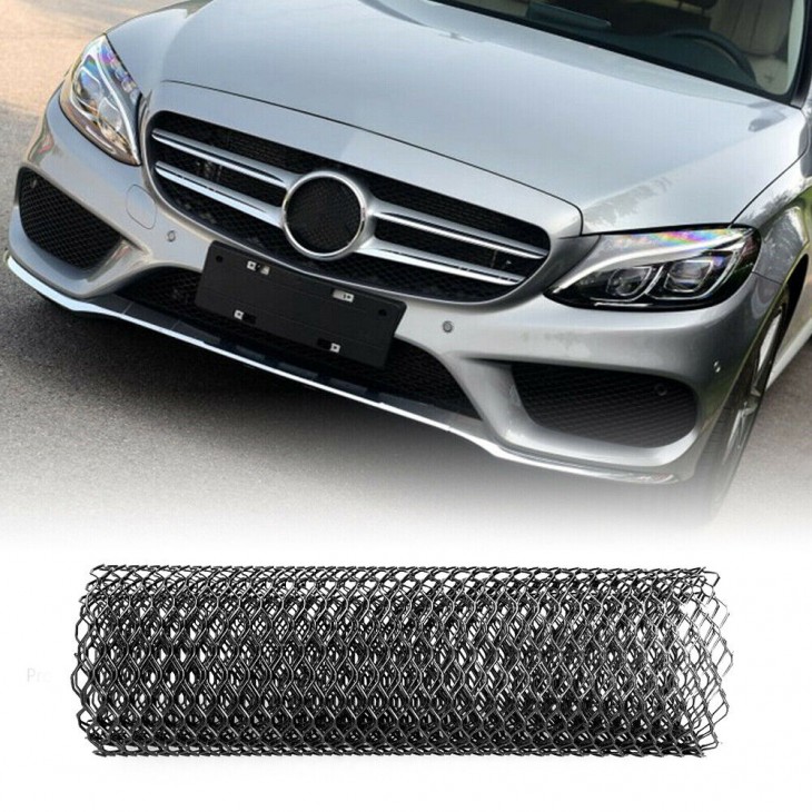 Grila Sport Tuning din Aluminiu, dimensiune 100 x 33cm, decupabila, culoare Neagra - AVX-T2339 - AVEX