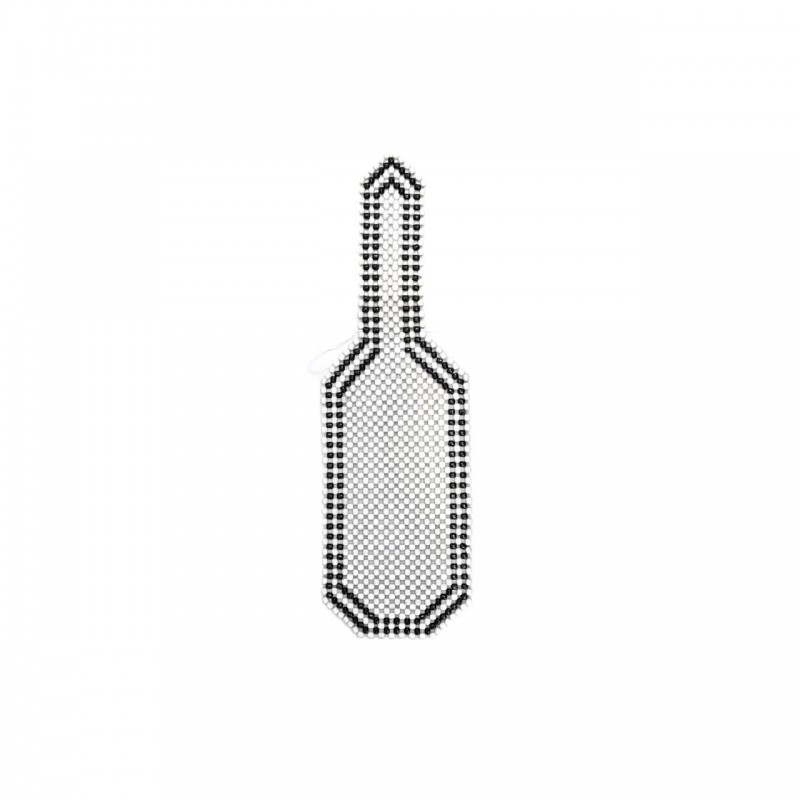 Husa auto cu bile de masaj din lemn (alb cu negru)