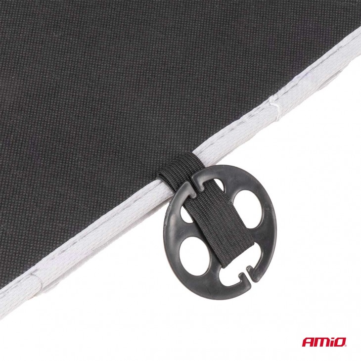 Husa scaun auto cu bile de masaj si suport lombar, dimensiuni 110 x 46 cm, culoare Gri - AVX-AM03643 - AMIO