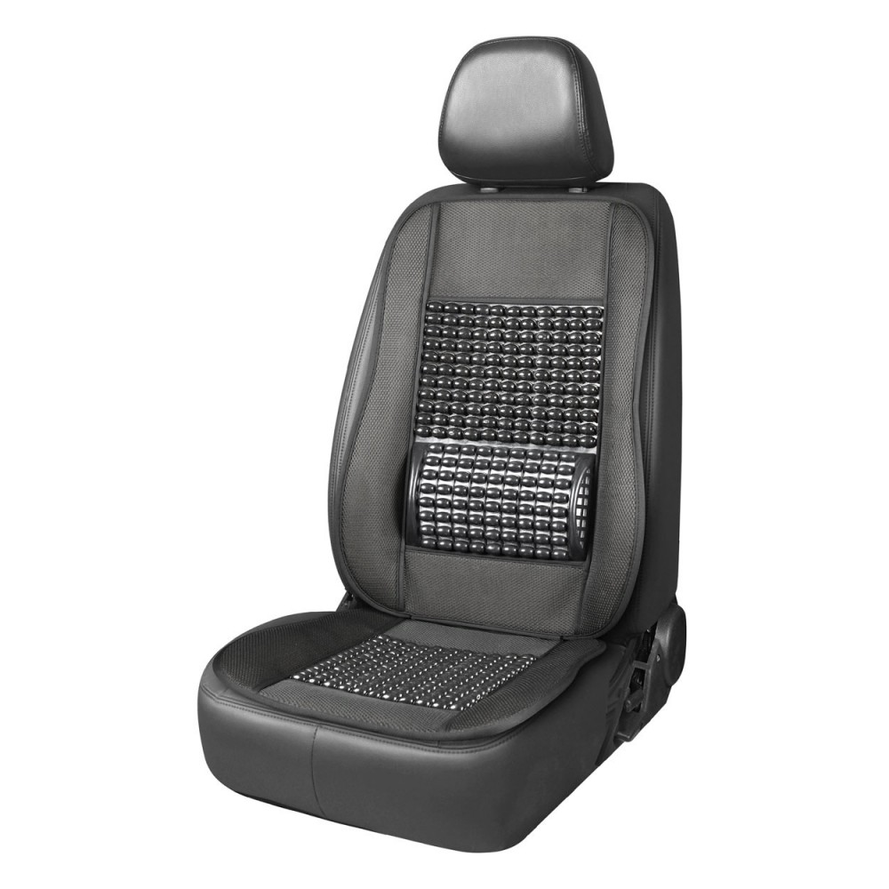 Husa scaun auto cu bile de masaj si suport lombar, dimensiuni 110 x 46 cm, culoare Neagra - AVX-AM03644 - AMIO