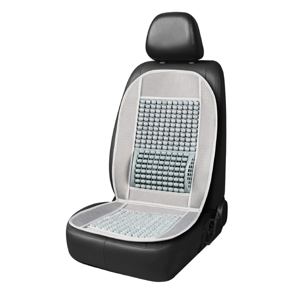 Husa scaun auto cu bile de masaj si suport lombar, dimensiuni 97 x 44 cm, culoare Gri - AVX-AM03641 - AMIO