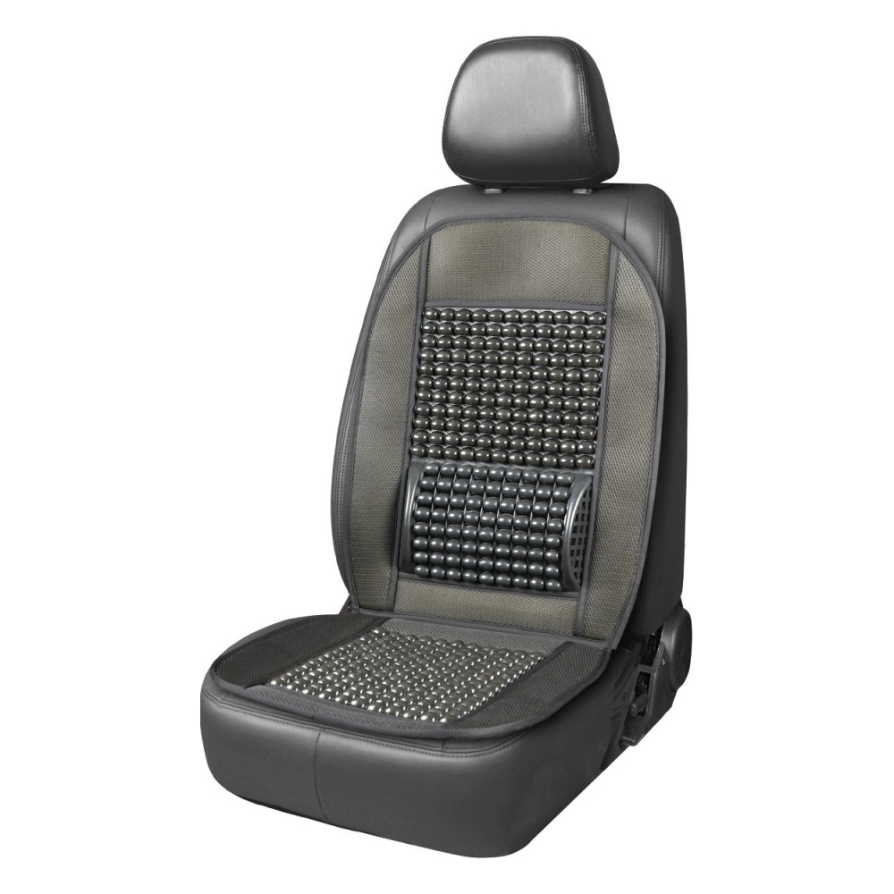 Husa scaun auto cu bile de masaj si suport lombar, dimensiuni 97 x 44 cm, culoare Neagra - AVX-AM03642 - AMIO