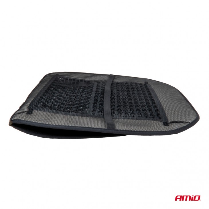 Husa scaun auto cu bile de masaj si suport lombar, dimensiuni 97 x 44 cm, culoare Neagra - AVX-AM03642 - AMIO