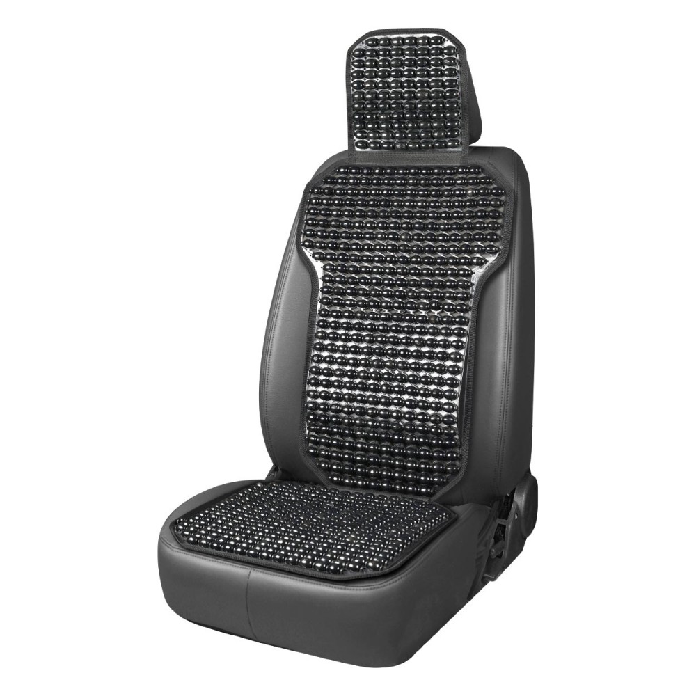 Husa scaun auto cu bile de masaj, suport lombar si tetiera, dimensiuni 126 x 44 cm, culoare Neagra - AVX-AM03650 - AMIO