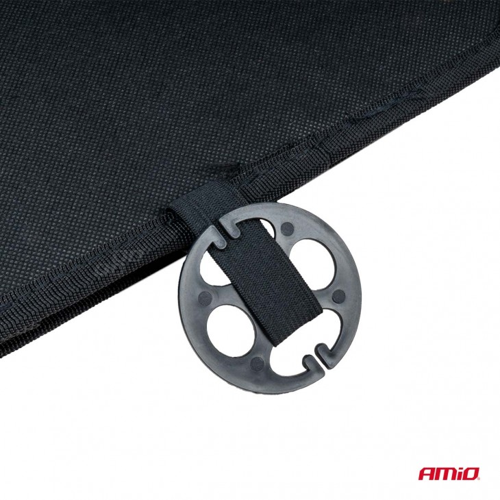 Husa scaun auto cu bile de masaj, suport lombar si tetiera, dimensiuni 126 x 44 cm, culoare Neagra - AVX-AM03650 - AMIO