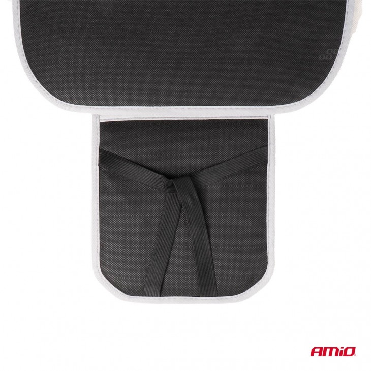Husa scaun auto cu bile de masaj, suport lombar si tetiera, dimensiuni 131 x 46 cm, culoare Gri - AVX-AM03647 - AMIO