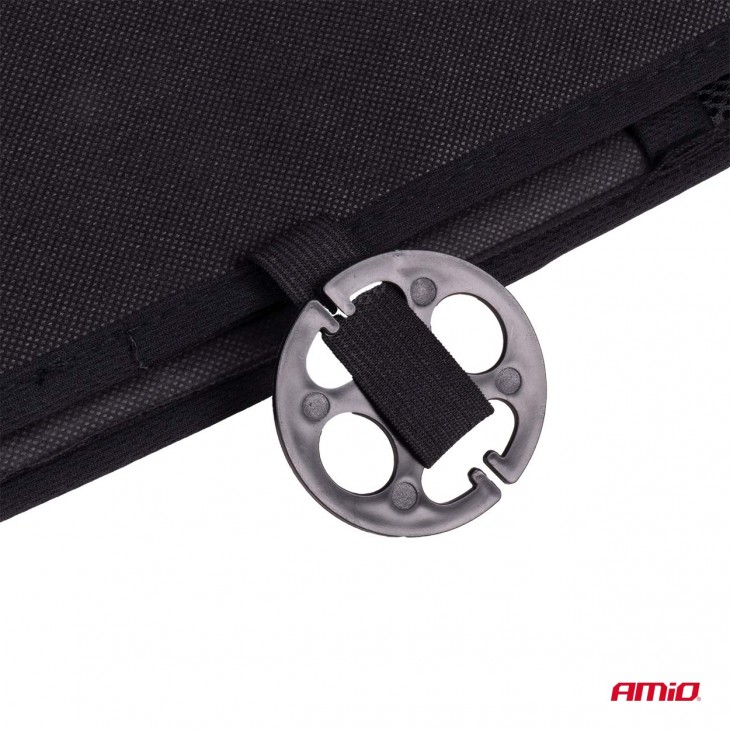 Husa scaun auto cu bile de masaj, suport lombar si tetiera, dimensiuni 131 x 46 cm, culoare Neagra - AVX-AM03648 - AMIO