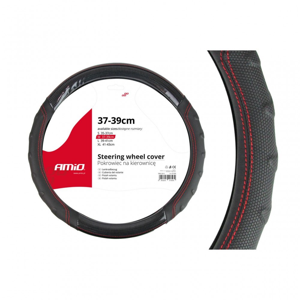 Husa volan Waves + cusatura rosie SWC-21-M (37-39cm) - AVX-AM01698 - AMIO