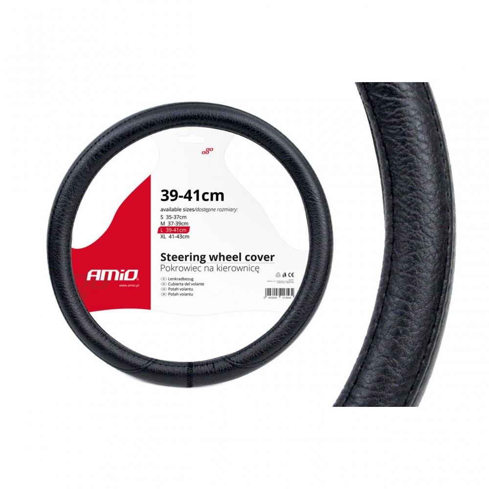 Husa volan neagra SWC-16-L (39-41cm) - AVX-AM01383 - AMIO
