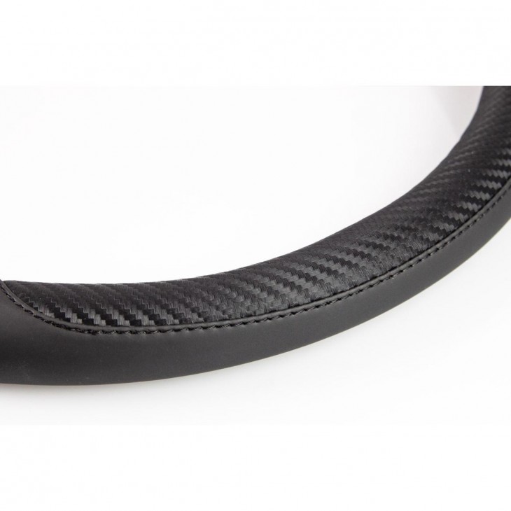 Husa volan negru + carbon SWC-17-M (37-39cm) - AVX-AM01694 - AMIO