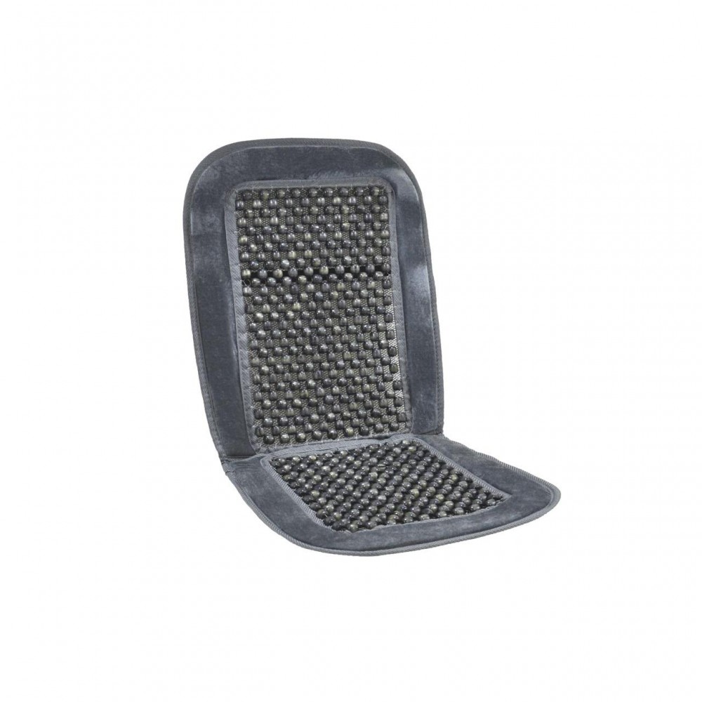 Huse auto cu bile de masaj din lemn si margine de plus gri CSM-01-Grey - AVX-AM01385 - AMIO