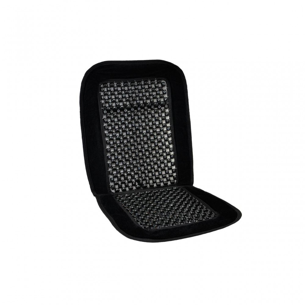 Huse auto cu bile de masaj din lemn si margine de plus neagra CSM-01-Black - AVX-AM01386 - AMIO