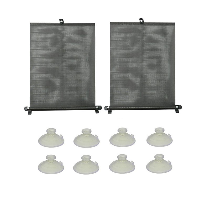 Jaluzele auto retractabile negre set 2 buc x 45cm latime - AVX-AMCC61003 - CarCommerce
