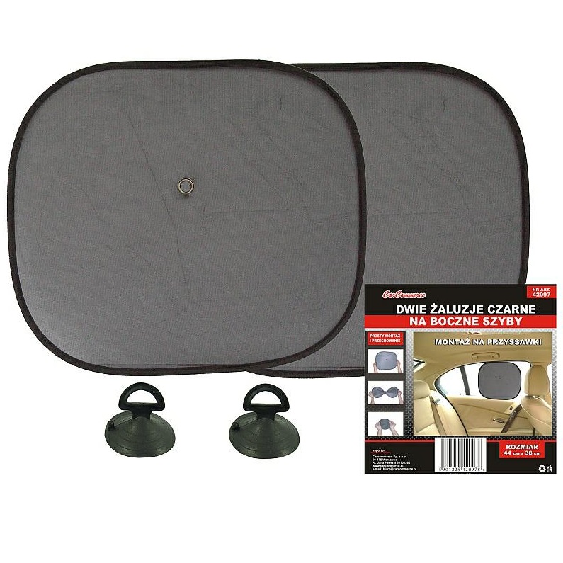 Jaluzele negre pentru geamurile laterale 44x38cm set 2 buc - AVX-AMCC42097 - AMIO