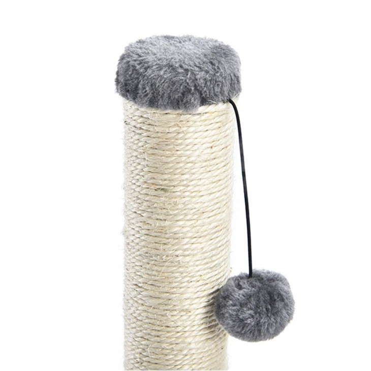 Jucarie interactiva pentru pisici, model stalp cu ciucur, 100cm, culoare bej - AVX-ZW6C - AVEX