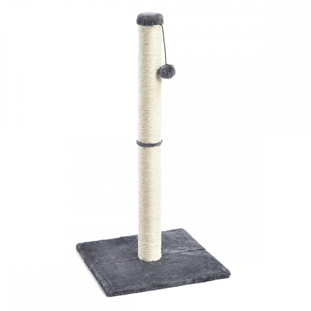 Jucarie interactiva pentru pisici, model stalp cu ciucur, 100cm, culoare bej - AVX-ZW6C - AVEX