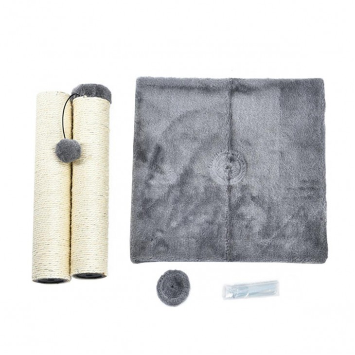 Jucarie interactiva pentru pisici, model stalp cu ciucur, 100cm, culoare bej - AVX-ZW6C - AVEX