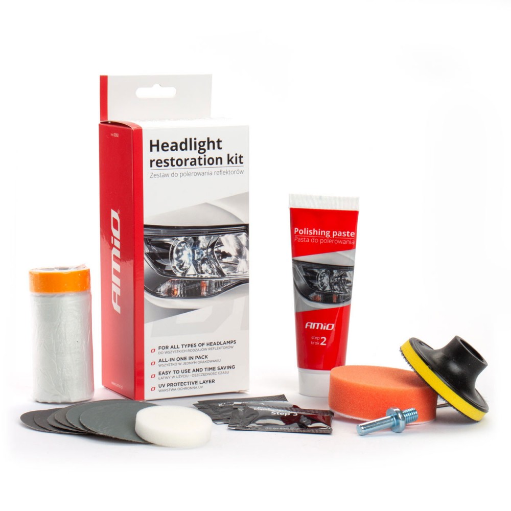 Kit complet pentru lustruire si restaurare faruri, AVX-AM02892 - AVX-AM02892 - AMIO