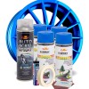 Kit complet reparatie si vopsire jante culoare Albastru Fluorescent, V4