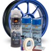 Kit complet reparatie si vopsire jante culoare Albastru Metalizat, V2