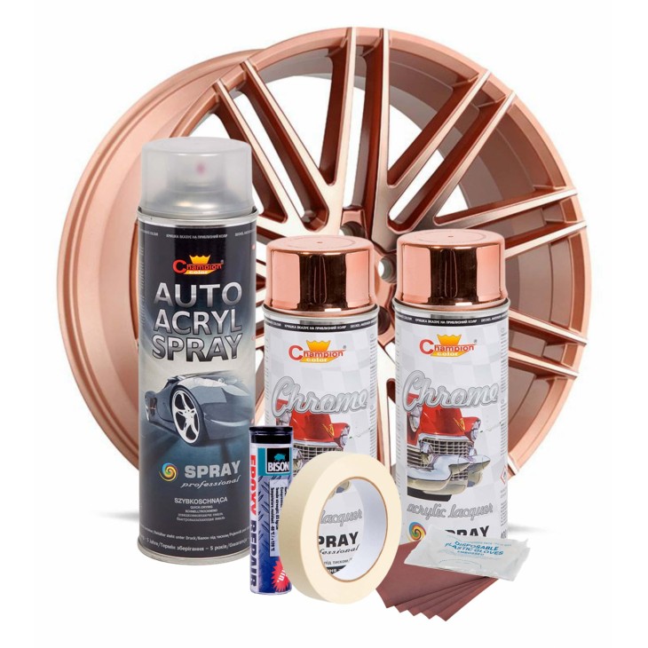 Kit complet reparatie si vopsire jante culoare Cupru Metalic, V2 - AVX-KVJ-CUV2 - AVEX