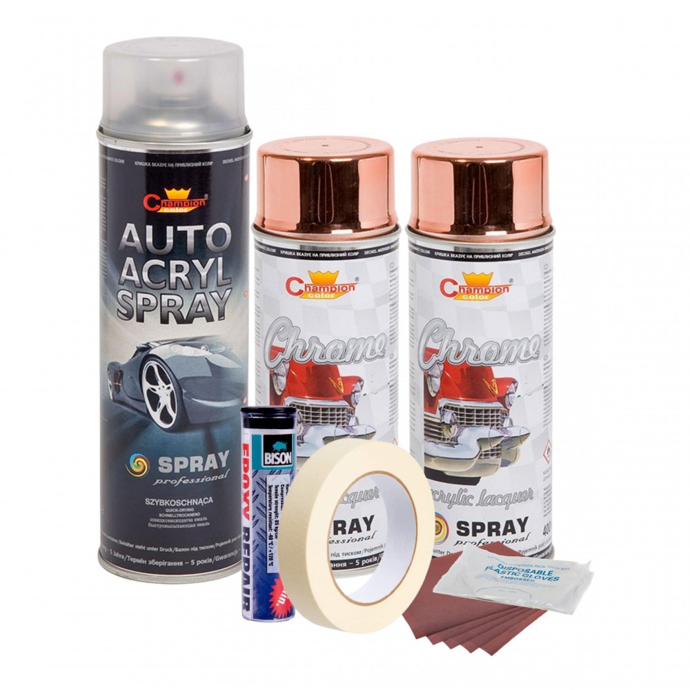 Kit complet reparatie si vopsire jante culoare Cupru Metalic, V2 - AVX-KVJ-CUV2 - AVEX