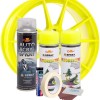 Kit complet reparatie si vopsire jante culoare Galben Fluorescent, V2