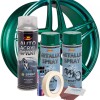 Kit complet reparatie si vopsire jante culoare Verde Metalizat, V2