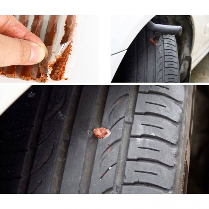 Kit de reparare pana anvelope, 8 piese