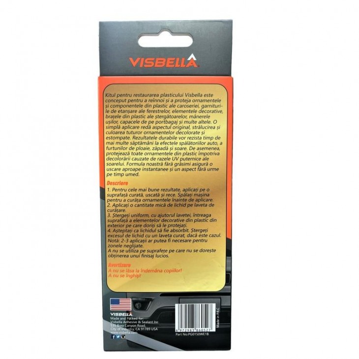 Kit restaurare, lustruire si intretinere elemente din plastic, Visbella - AVX-T160223-1 - AVEX
