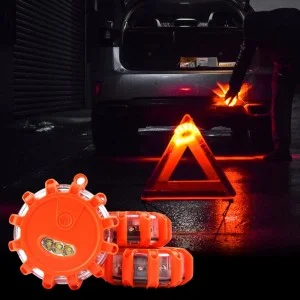 Lampa LED de urgenta pentru siguranta rutiera cu baza magnetica si functie de lanterna, AMIO