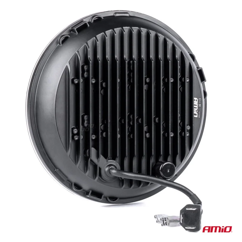 Lampa Suplimentara LED pentru Vehicule Off-Road, ATV, SSV, cu inscriptie BOSS si functii: Faza Lunga, Faza Scurta, Semnalizare, Pozitie, tensiune alimentare 9 - 36V, diametru Ø170 mm, AMIO