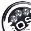 Lampa Suplimentara LED pentru Vehicule Off-Road, ATV, SSV, cu inscriptie BOSS si functii: Faza Lunga, Faza Scurta, Semnalizare, Pozitie, tensiune alimentare 9 - 36V, diametru Ø170 mm