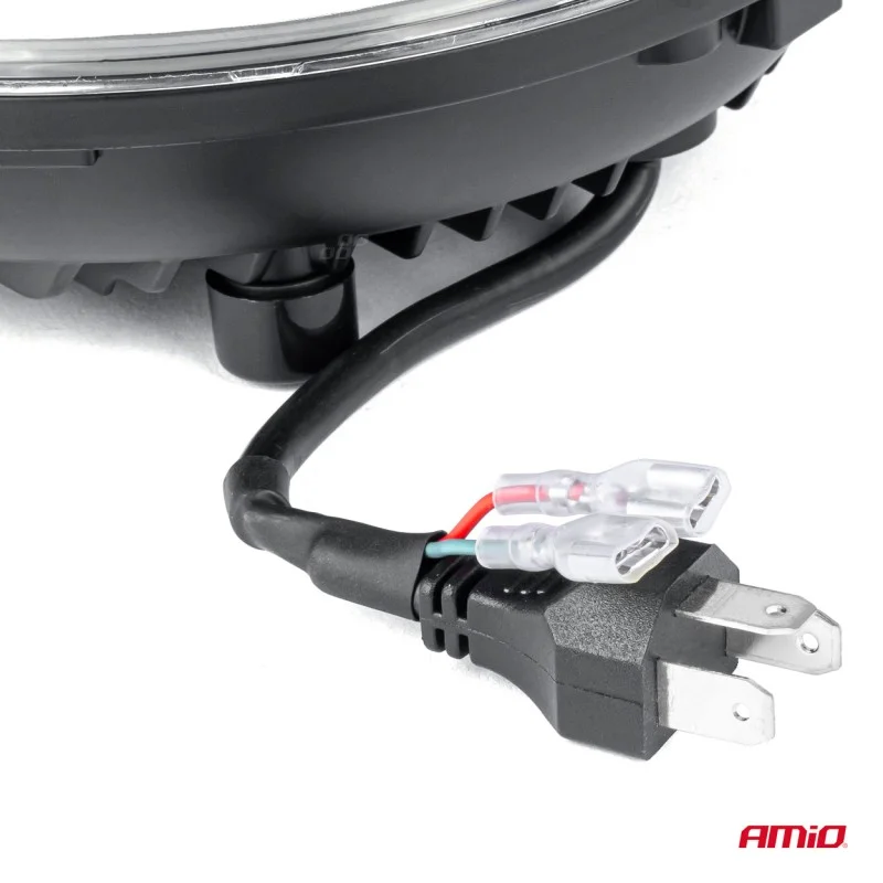 Lampa Suplimentara LED pentru Vehicule Off-Road, ATV, SSV, cu inscriptie BOSS si functii: Faza Lunga, Faza Scurta, Semnalizare, Pozitie, tensiune alimentare 9 - 36V, diametru Ø170 mm, AMIO