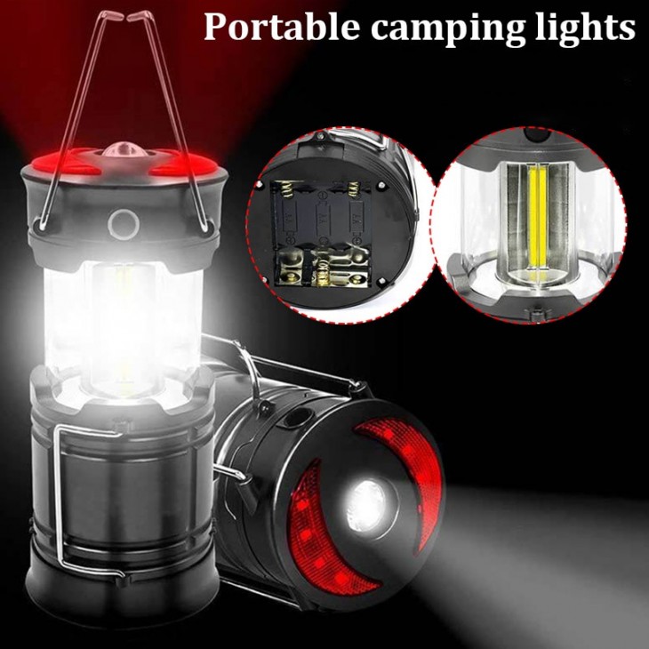 Lampa Turistica LED, 3in1, extensibila, 4 moduri de lucru (cort, tabara, camping, rulota, calatorii, expeditii) - AVX-KX4992 - AVEX