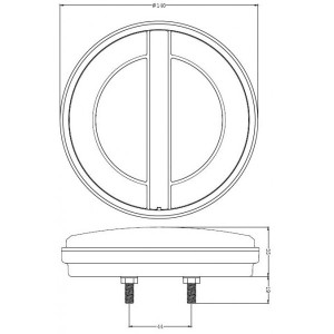 Lampa auto spate cu LED TL 3-fun 12 / 24V stanga cu semnalizare dinamica