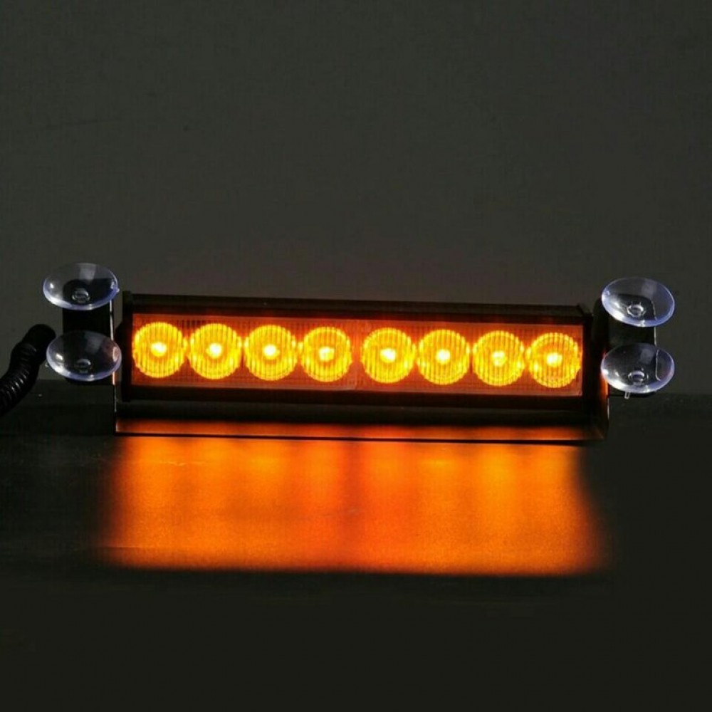 Lampa stroboscopica LED, montaj in parbriz, 8W, culoare Orange - AVX-T091019-4 - AVEX