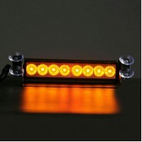 Lampa stroboscopica LED, montaj in parbriz, 8W, culoare Orange