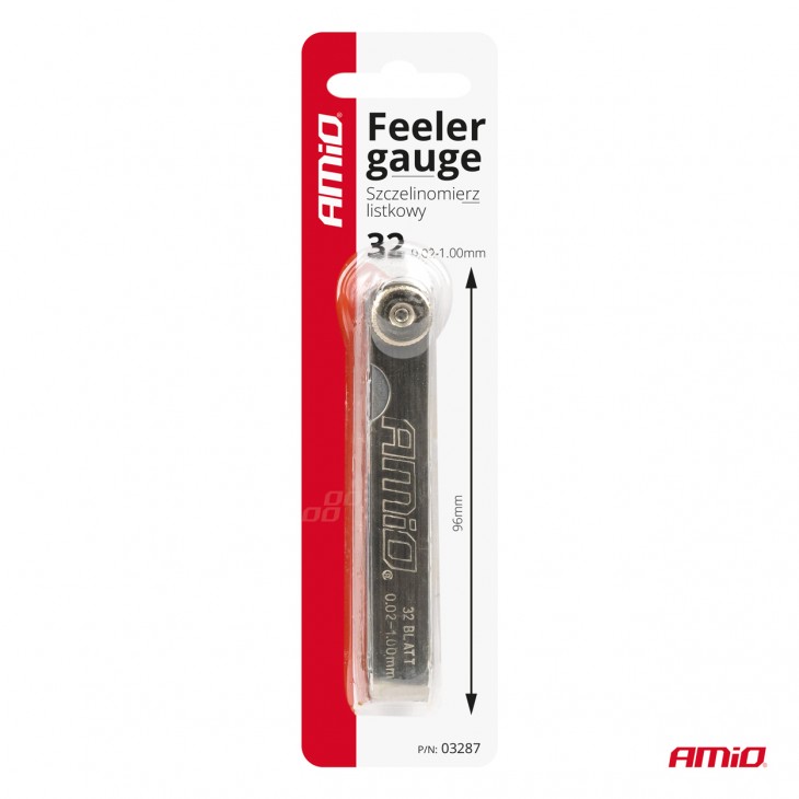 Lera din otel calit, masurare 0,02 -> 1 mm, 32 de lame - AVX-AM03287 - AMIO