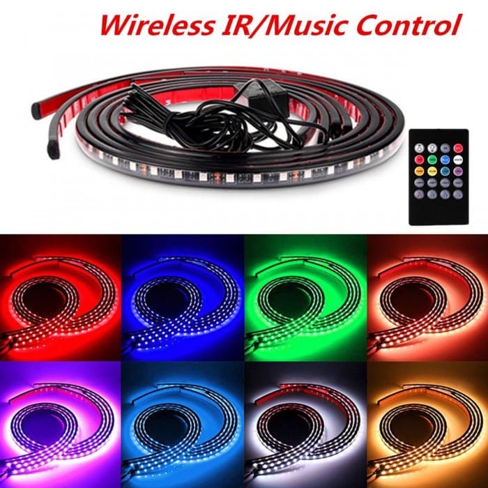 Lumini UnderCar LED - RGB pentru interior sau exterior cu telecomanda - 22cm - AVX-080817-21 - AVEX