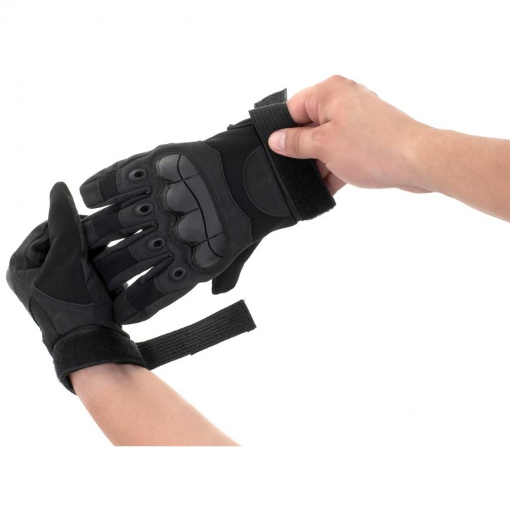 Manusi Tactice cu elemente de protectie, marime L, cu destinatie Moto, ATV, SSV, QUAD, culoare Neagra - AVX-KX5287 - AVEX