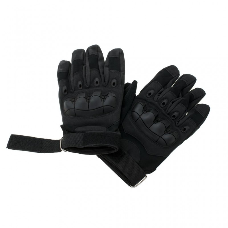 Manusi Tactice cu elemente de protectie, marime L, cu destinatie Moto, ATV, SSV, QUAD, culoare Neagra