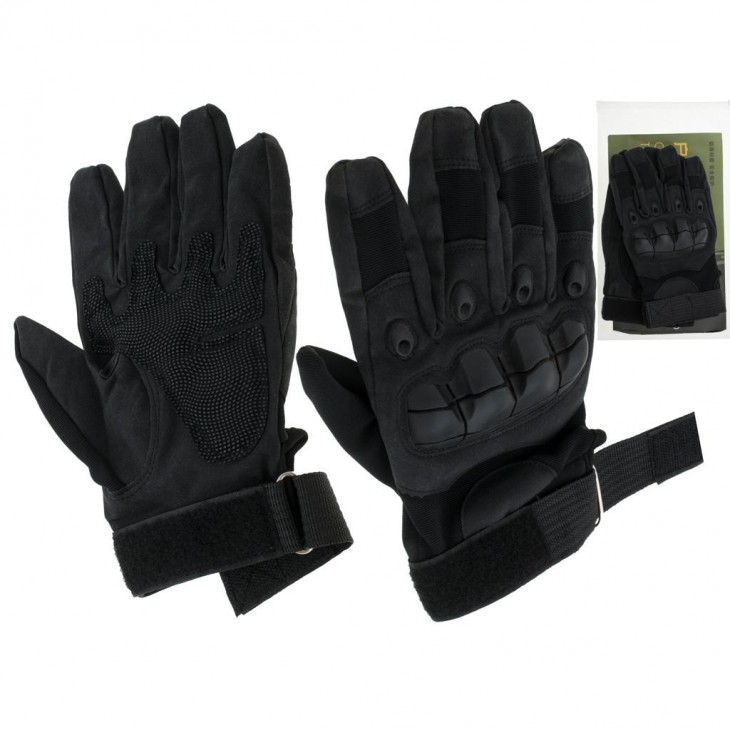 Manusi Tactice cu elemente de protectie, marime L, cu destinatie Moto, ATV, SSV, QUAD, culoare Neagra - AVX-KX5287 - AVEX