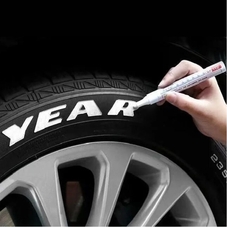 Marker Permanent pentru anvelope, rezistent la apa, culoare ALBA