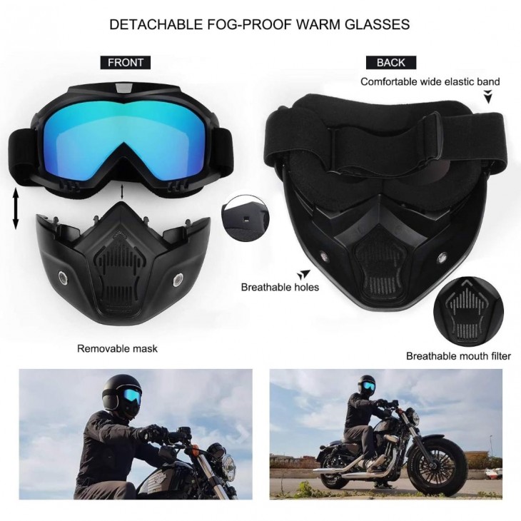 Masca de Protectie cu Ochelari Detasabili, cu destinatie Moto, ATV, SSV, QUAD - AVX-T270220-7 - AVEX