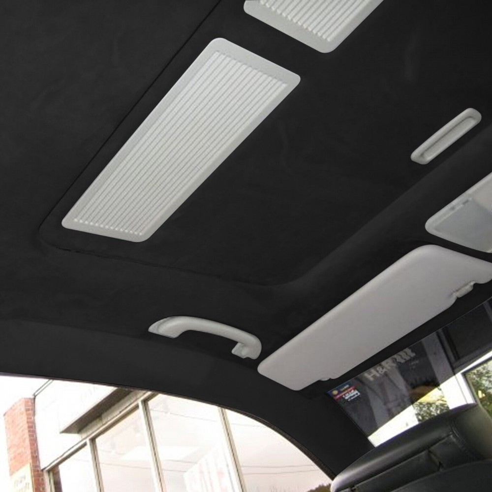 Material pentru reconditionare plafon auto, material textil cu spate buretat, culoare Neagra, dimensiune 2m x 1,50m - AVX-T040722-4 - AVEX