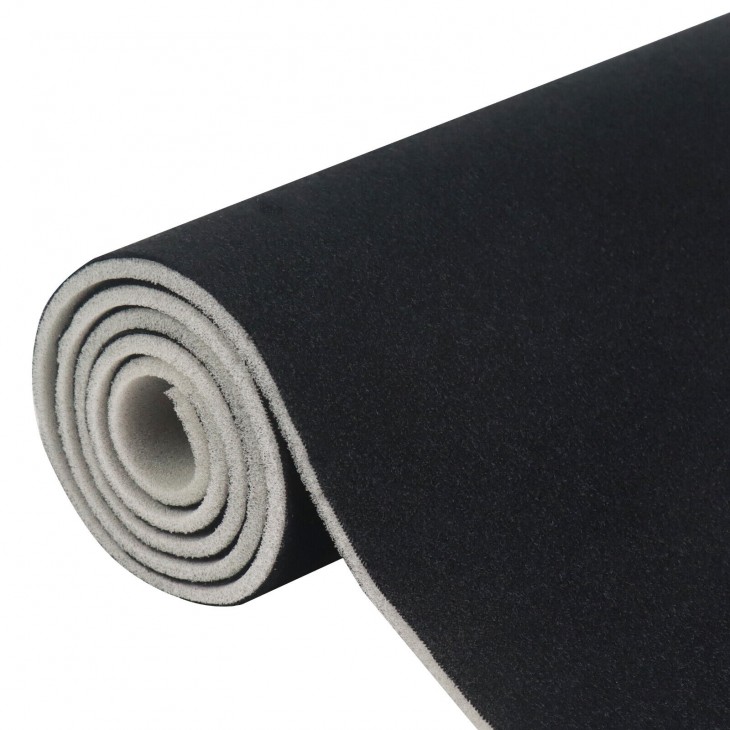 Material pentru reconditionare plafon auto, material textil cu spate buretat, culoare Neagra, dimensiune 2m x 1,50m - AVX-T040722-4 - AVEX