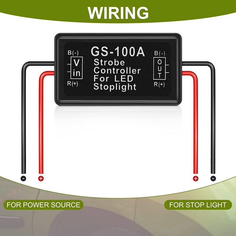 Modul Strobo Flash pentru lampa Stop Frana, alimentare 12V - 24V, auto, moto, camion