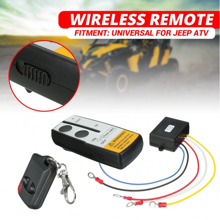 Modul cu 2 telecomenzi Wireless pentru actionare Troliu, destinatie Off-Road, ATV, SSV, QUAD (AVX-T290519-8) - AVX-T290519-8 - AVEX