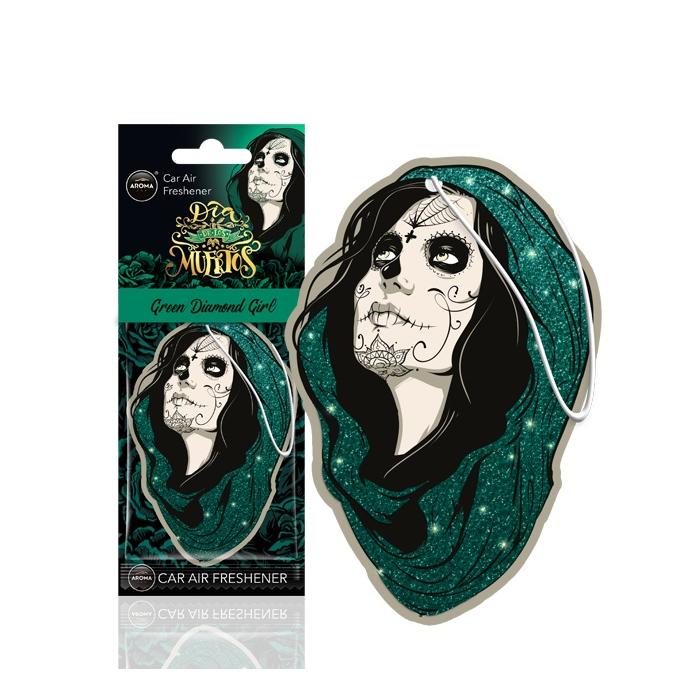 Odorizant Auto AROMA DIA DE LOS MUERTOS Green Diamond Girl - AVX-AMA83279 - Aroma Car